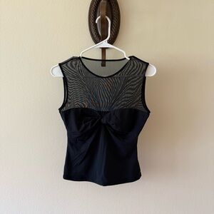 Abercrombie & Fitch Elegant Black Mesh Women's Top